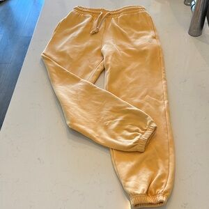 Zyia Yellow Jogger Sweatpants Sz small. Soft! NWOT